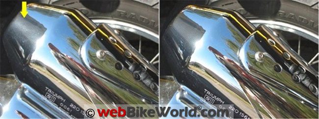 Glare Polish on Chrome Before and After