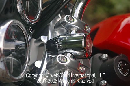 Marlin Corporation Bullet Billet Motorcycle Thermometer - Side View