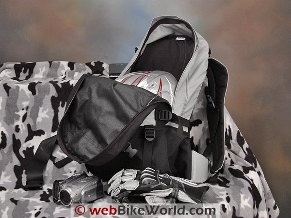 Large Motorcycle Backpack - With Helmet
