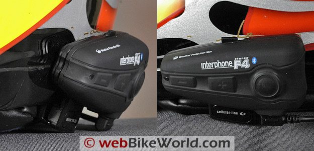 Interphone F4 Intercom Helmet Mount
