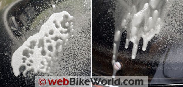 Original Bike Spirits - Spray Cleaner & Polish, Close-up of Spray Pattern
