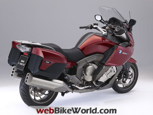 BMW K1600GT and K1600 GTL - Red, Rear Right