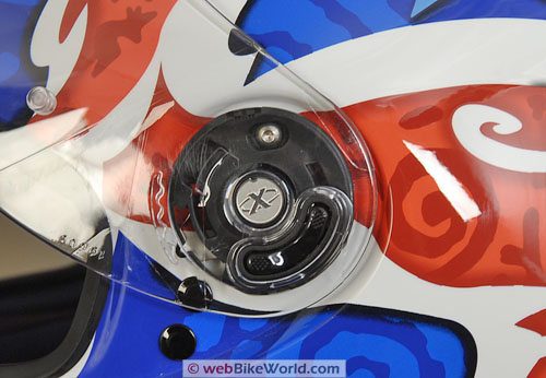 Nolan N94 Helmet - Visor removal mechanism and lock