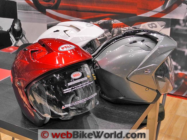 Bell Mag-9 Helmets Red Silver White