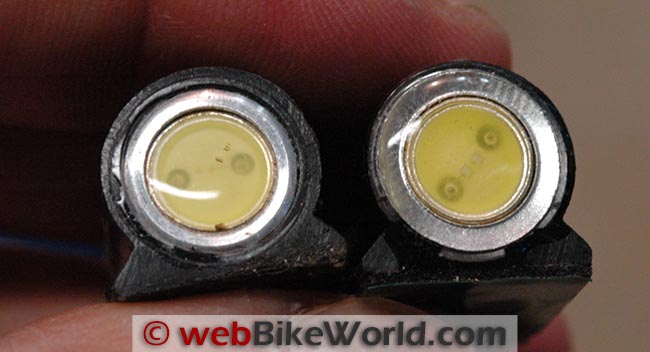 BikeVis Bullets V2 Close-up Size Comparison