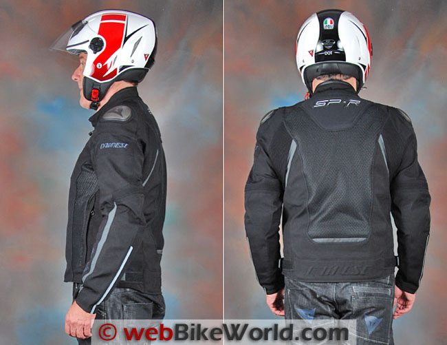 Dainese Super Speed Tex Jacket Side Rear Views