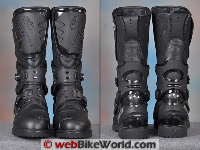 Sidi Adventure Gore-Tex Boots Front Rear Views