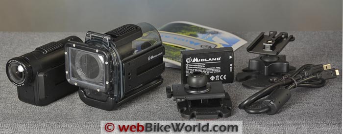 Midland XTC400VP Action Camera Kit Contents