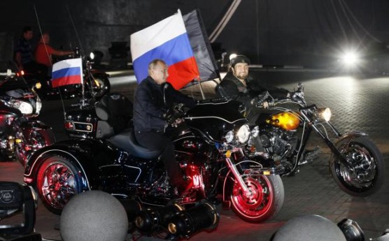 Validimir Putin with the Night Wolves