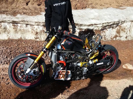 Victory Motorccyles Project 156 streetfighter for Pikes peak International Hillclimb
