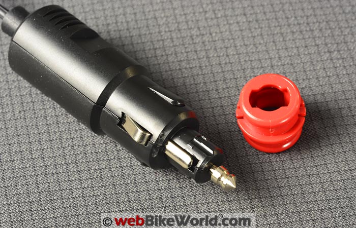 MotoBatt SAE to DIN Adapter Cable Close-up