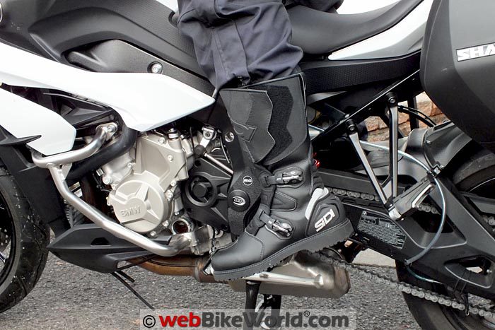 Sidi Deep Rain Boots on the Motorcycle
