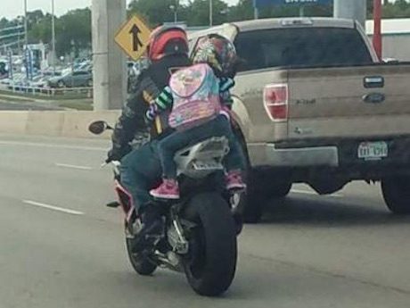 Children pillion on motorcycles