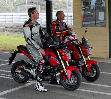 Grom stars Lowndes and BeattieGrom stars Lowndes and Beattie motorcycle industry