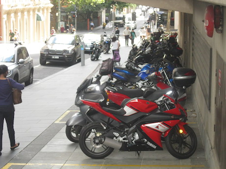 Footpath parking in Melbourne