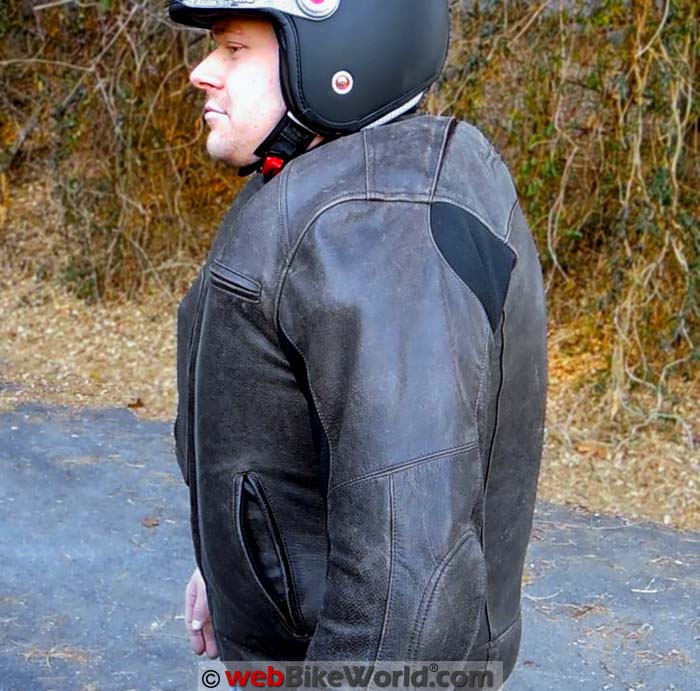 Helite Leather Airbag Jacket Inflated