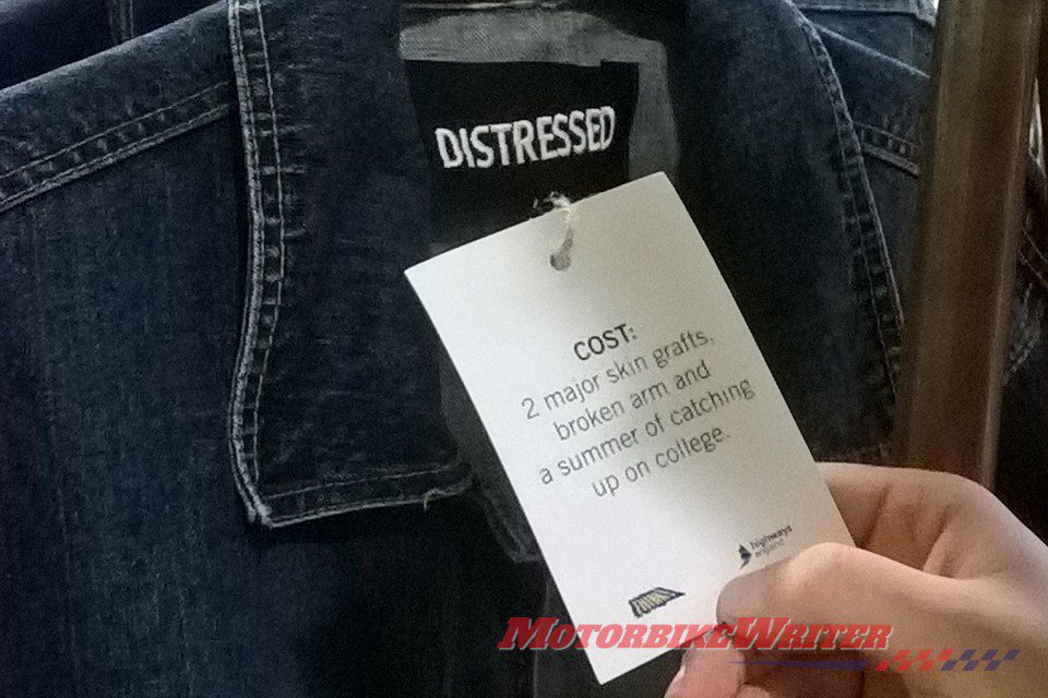 Distressed clothing has a high cost