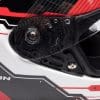 Scorpion EXO R420 Helmet Closeup of Visor Mechanism