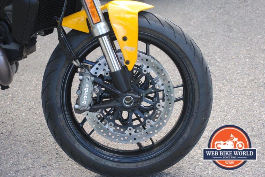 2018 Ducati Monster 821 Motorcycle Tire Closeup