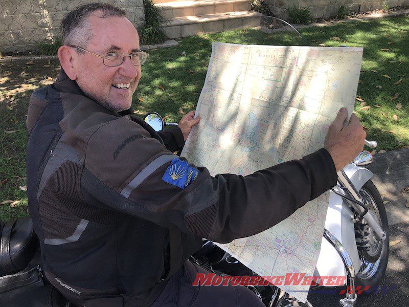 TomTom Rider 550 GPS satnav Peter Davis map paper