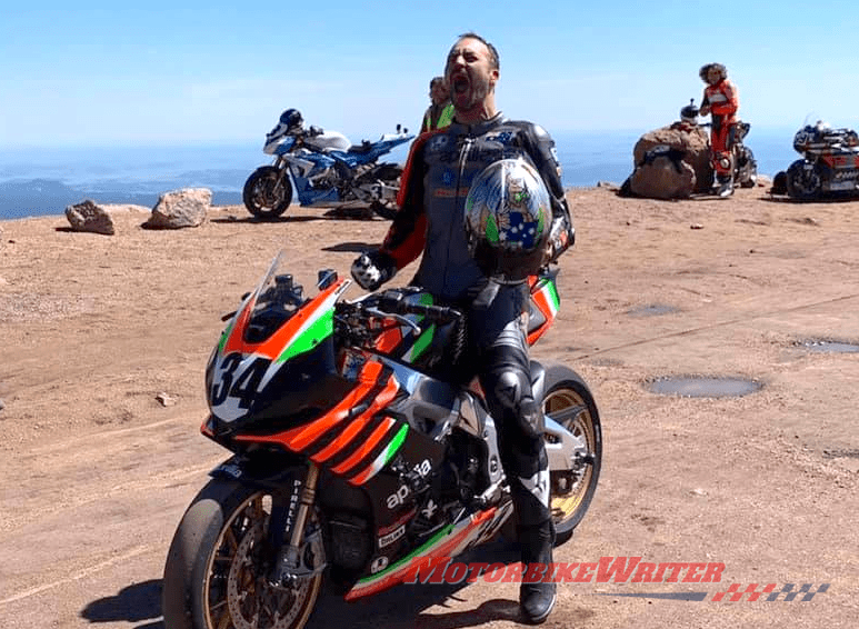 Australian motorcycle journalist Rennie Scaysbrook has posted a video of his record run at the recent Pikes Peak International Hillclimb in Colorado. forever