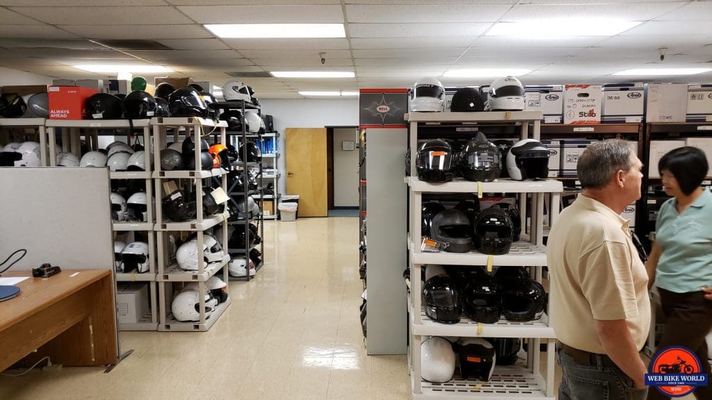 Part of the Archives, where helmets that pass are stored