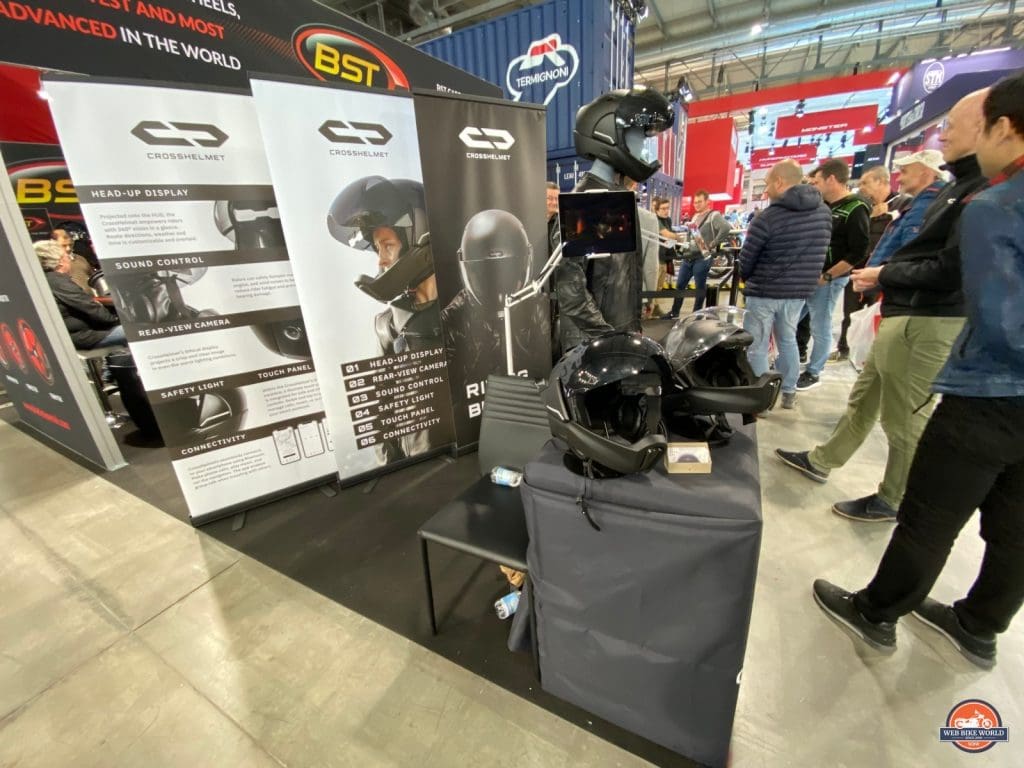 The Crosshelmet booth at EICMA 2019.
