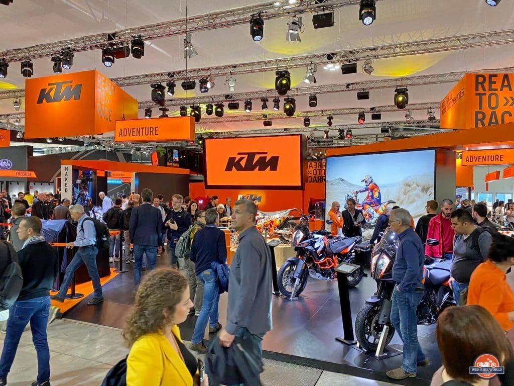 KTM booth at EICMA 2019.