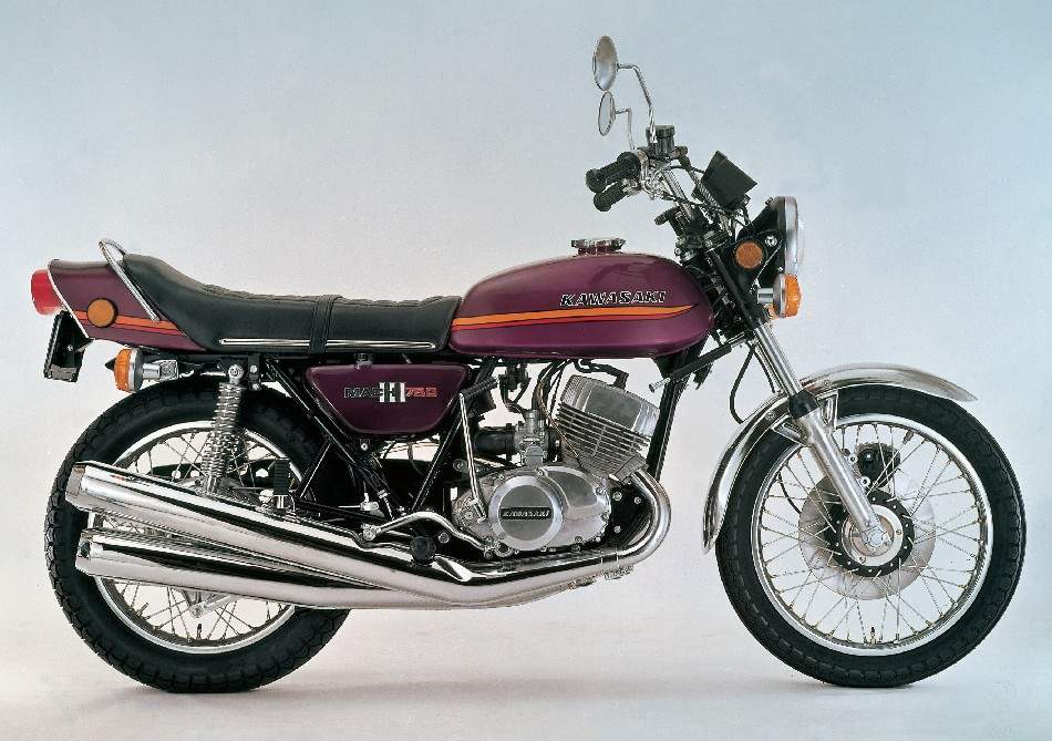 1973 Kawasaki H2 Mach IV 750 Side View