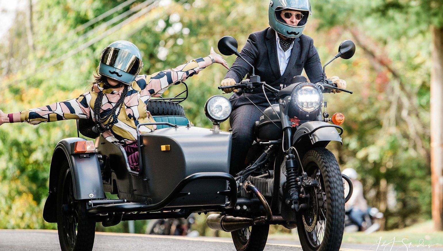 two riders contribute to the Distinguished Gentleman's Ride