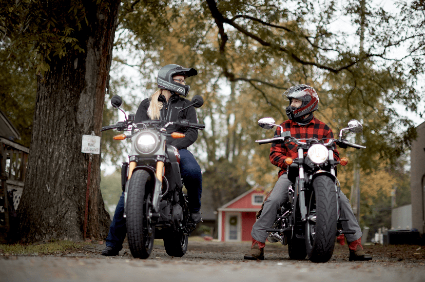 two riders enjoying the Indian Motorcycles rental program