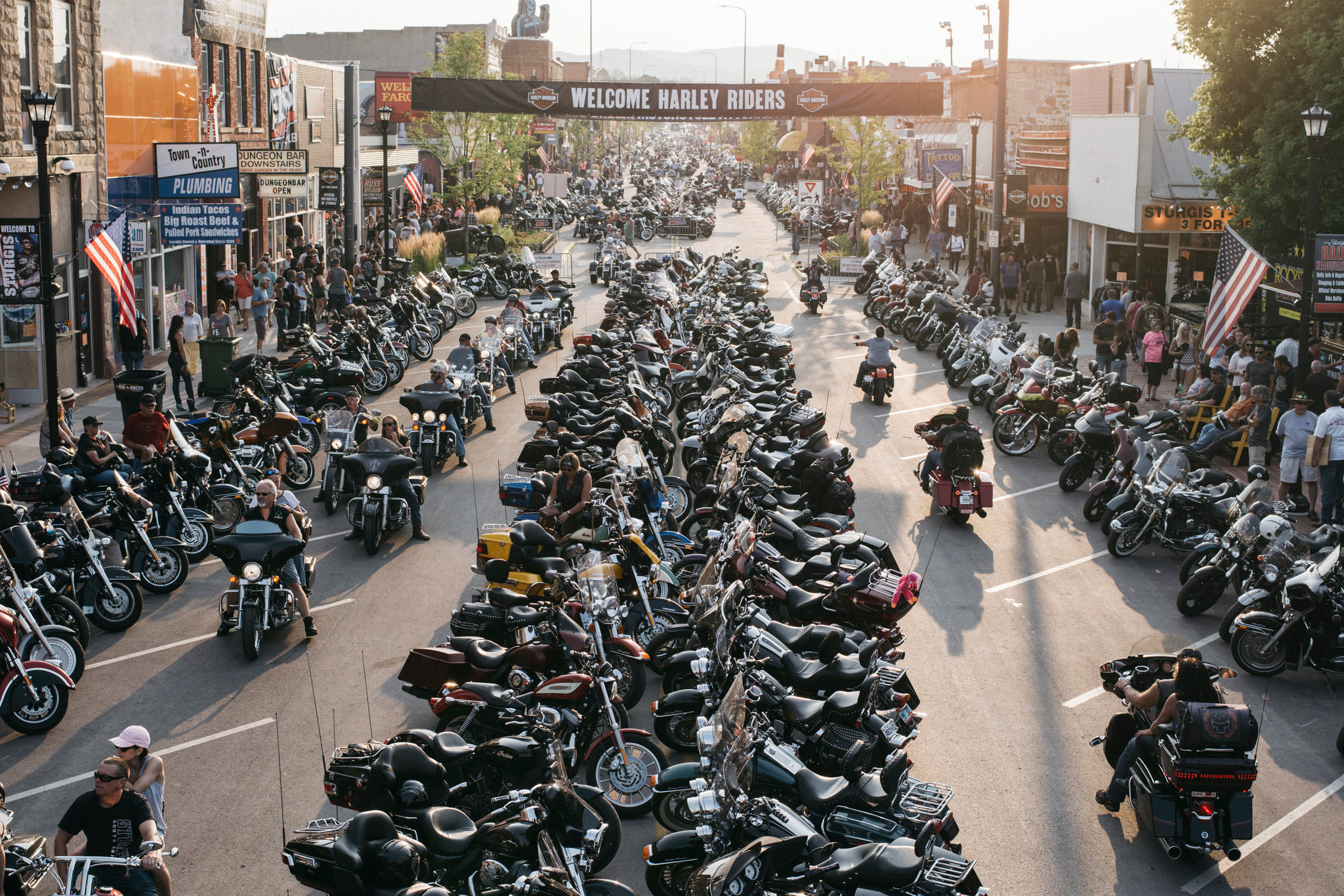 a view of the Harley Davidson Motorcycle rally in 2021