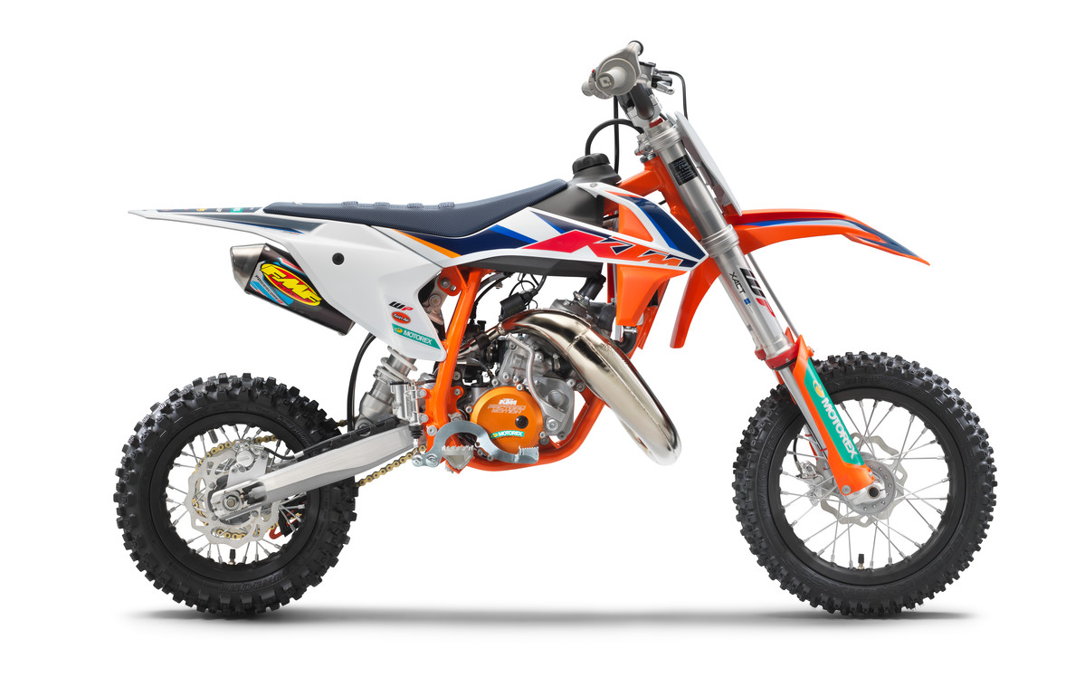 a front view of the all-new 2022 KTM 50 SX FACTORY EDITION