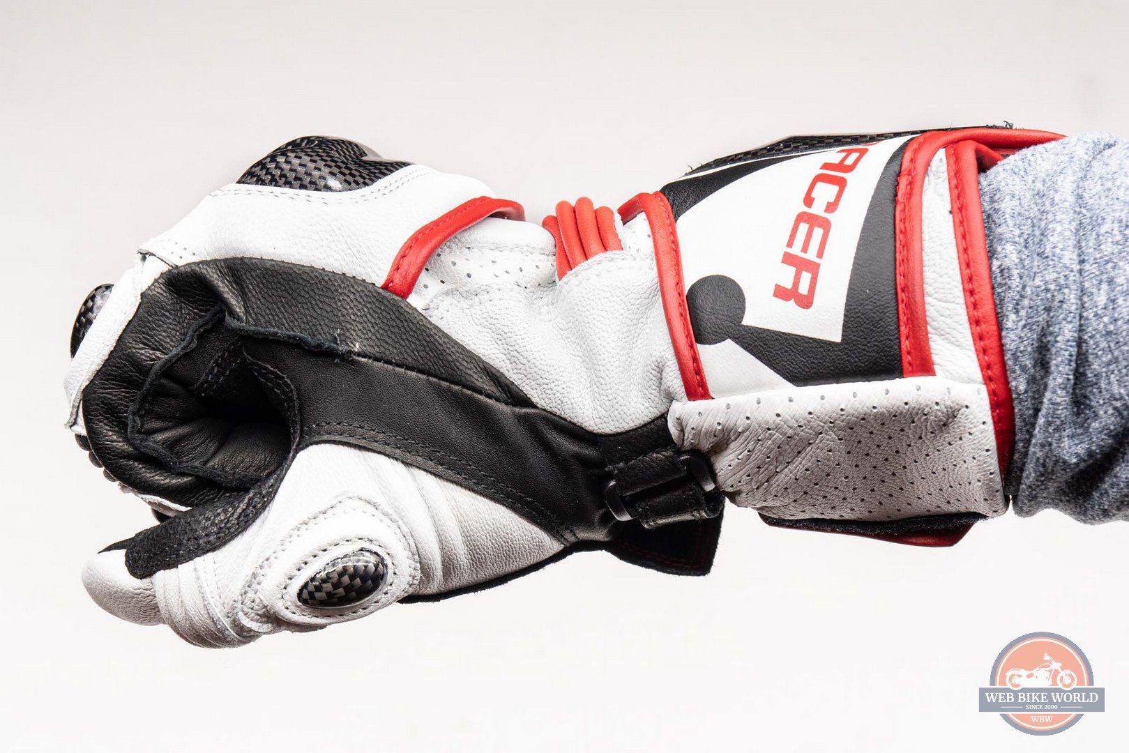 Close up left view of the Hi Per gloves