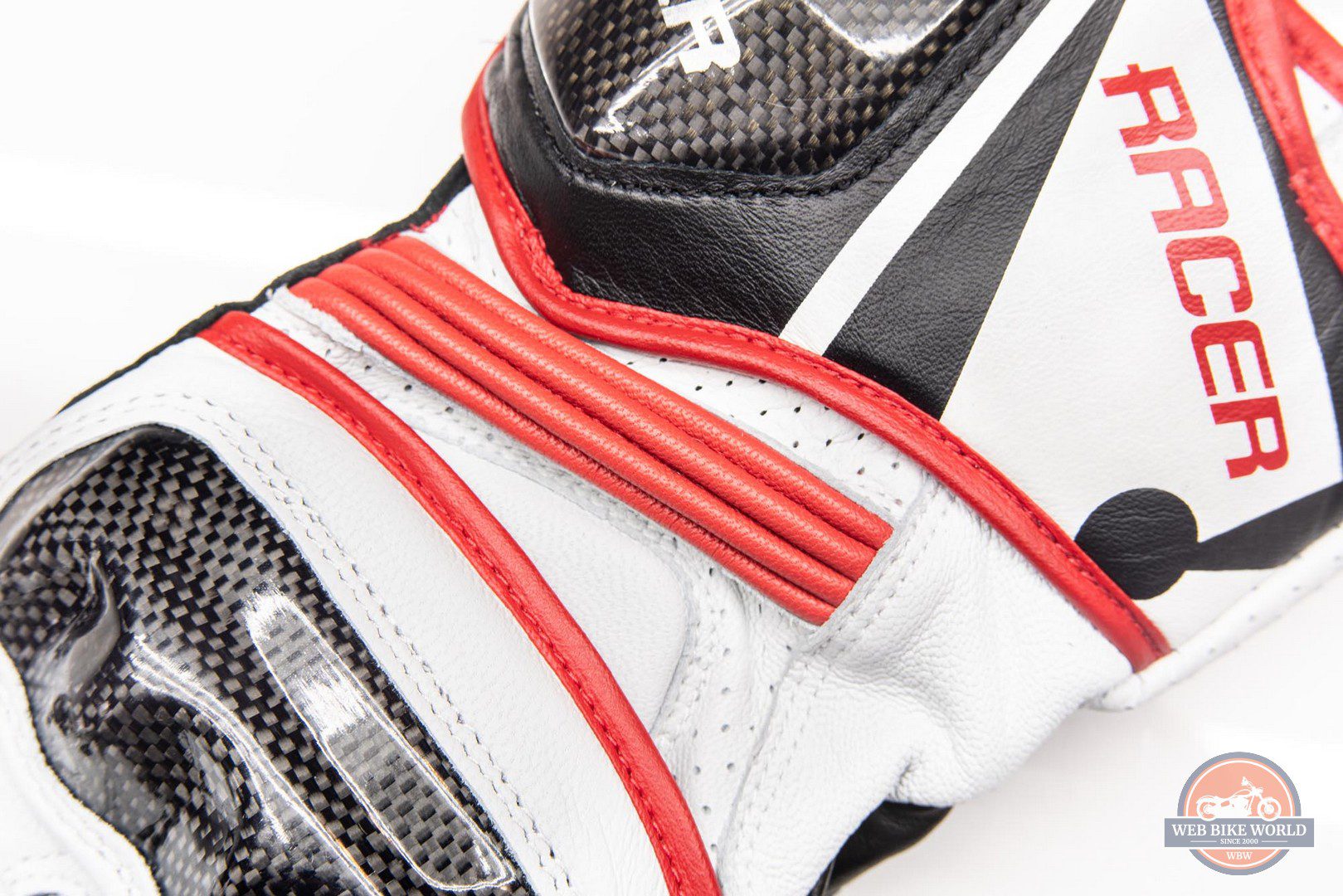 Close up of the stretch panel on the back of the hand