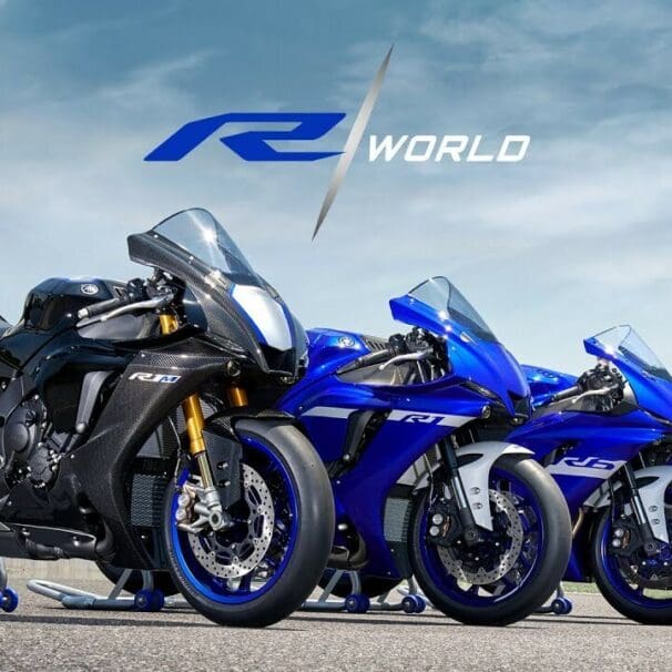 A side view of the Yamaha YZF Lineup