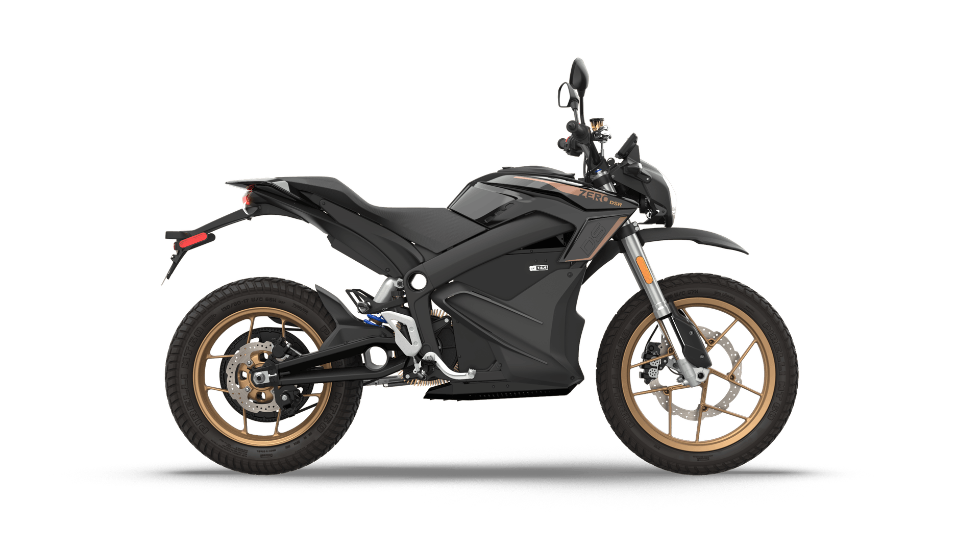2022 Zero DSR electric motorcycle on white background