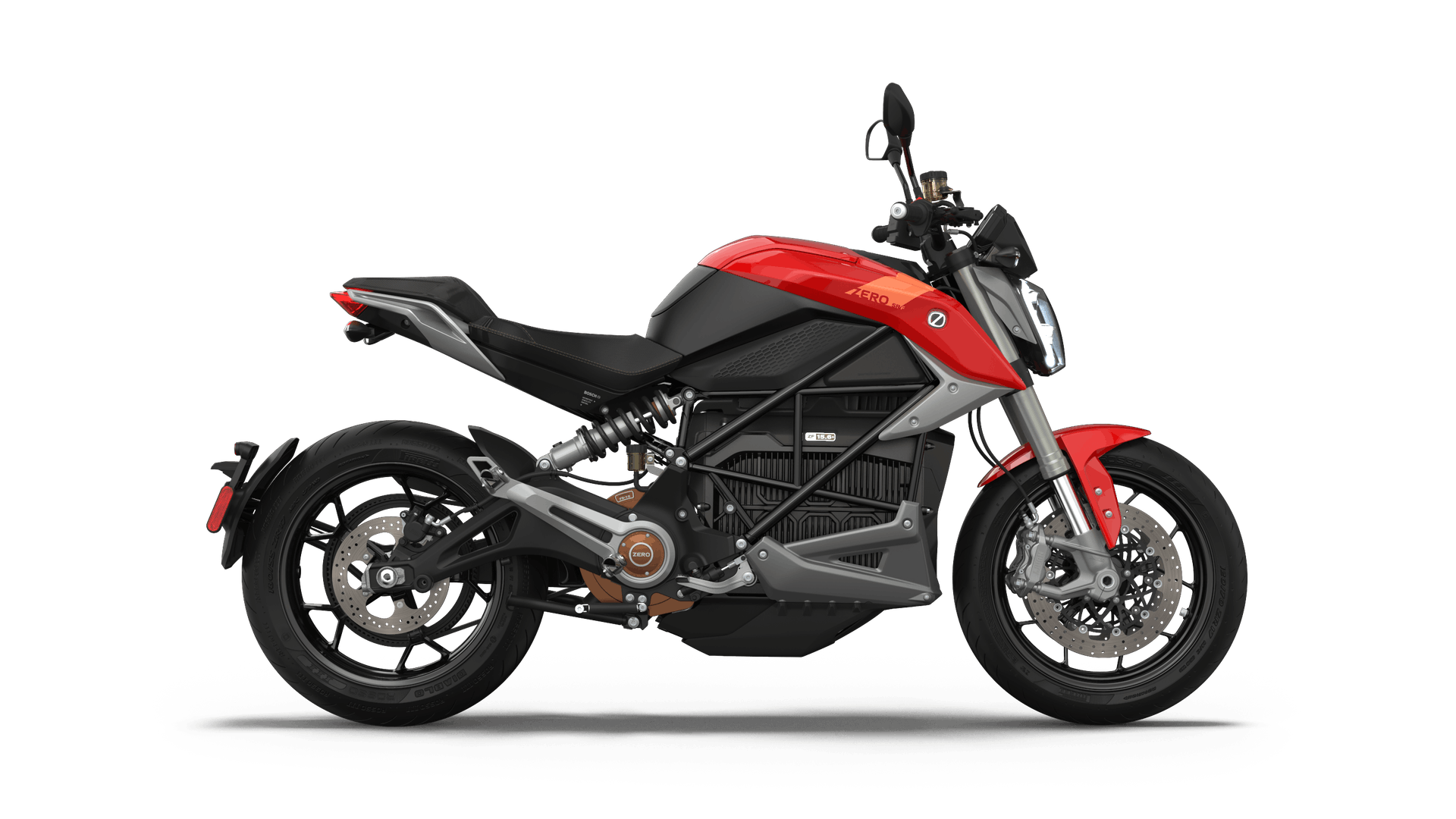 2022 Zero SR/F electric motorcycle on white background