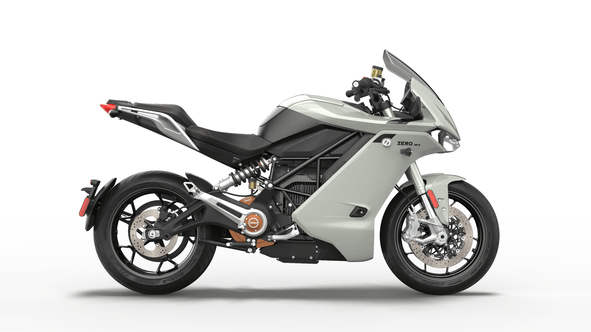 2022 Zero SR/S electric motorcycle on white background