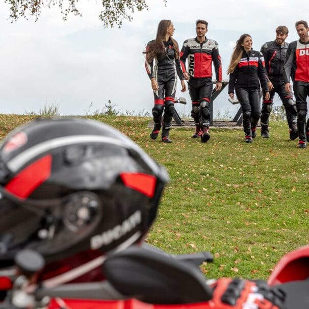 A view of the new 2022 Ducati Apparel line, which features gear designed for Racing, Sporty riding, Touring and Urban Commutes (including a 'lifestyle range')