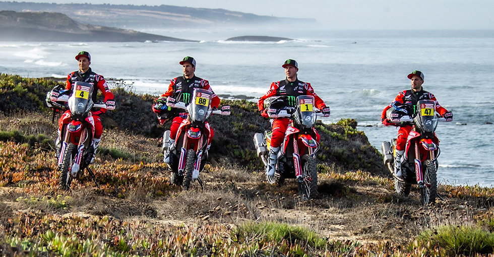 A view fo the four riders that participated in the 2021 Dakar Rally