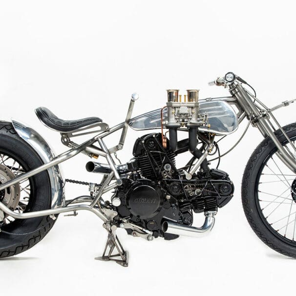 A view of the new custom bobber from the shop of Machine1867
