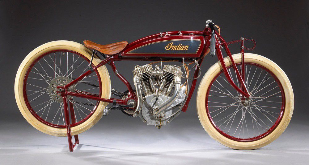 Steve McQueen's 1920 Indian Daytona PowerPlus motorcycle photographed for a Bonhams auction in 2006.