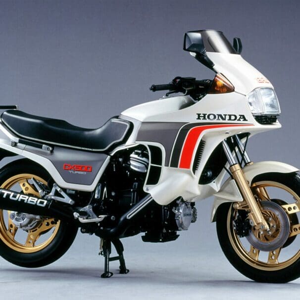 A Honda CX500 Turbo motorcycle from 1982