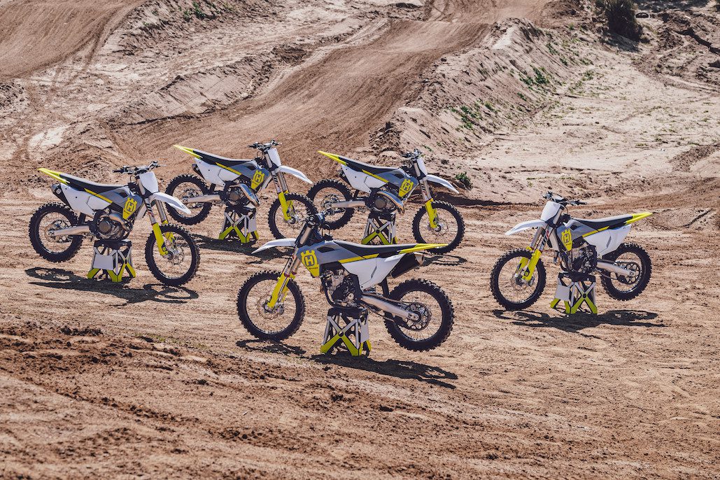 A view of the new motocross lineup for 2023 from Husqvarna. Photos courtesy of Superbike News.