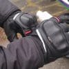 Wearing the Richa Atlantic GTX gloves outside in rain