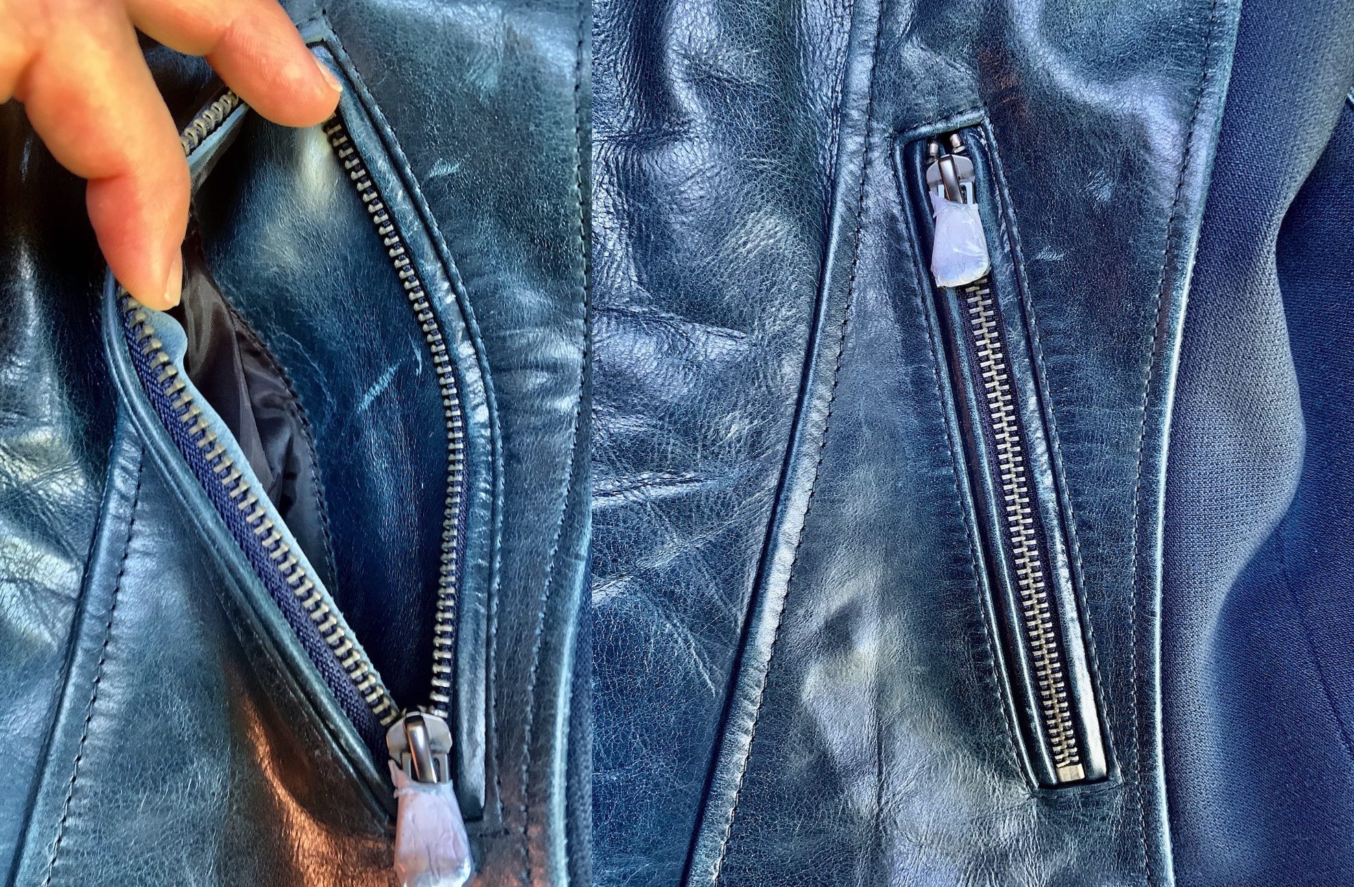 The REV’IT! Coral jacket’s zippered pockets.