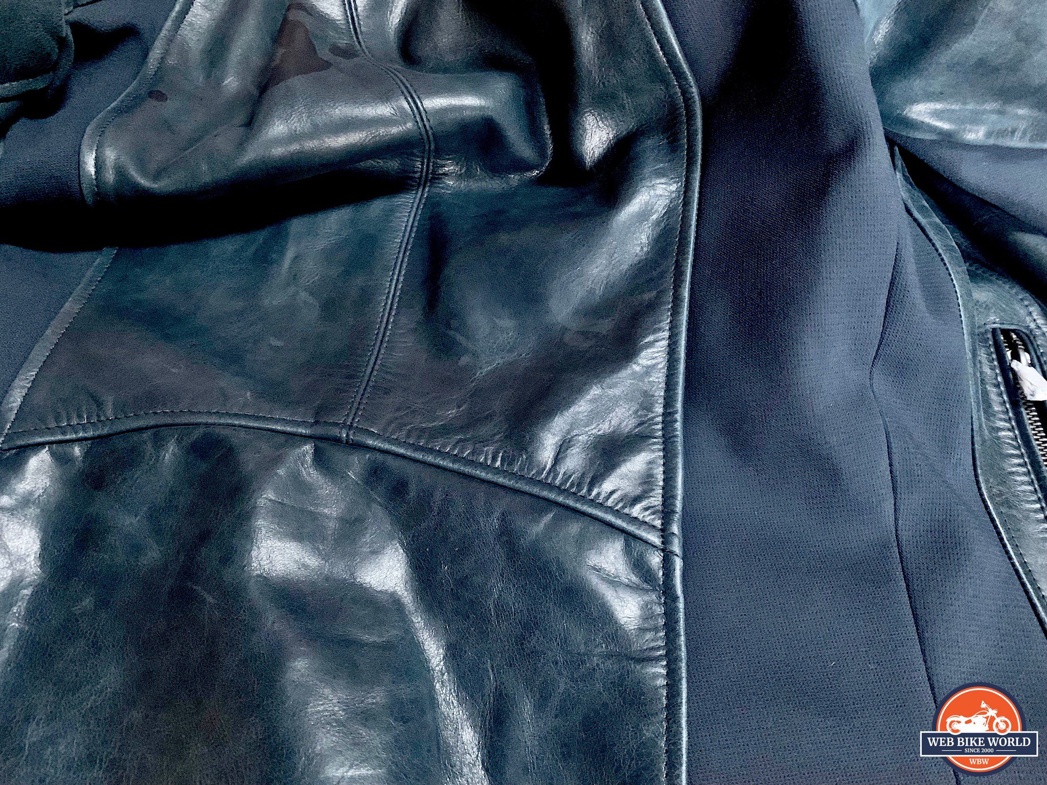 A view of the PWRShell stretch material that complements ideal figment on the REV’IT! Coral jacket.