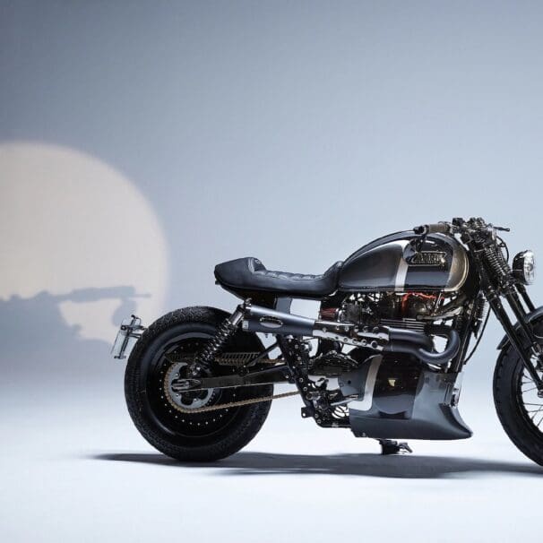 'JBBS,' the custom Bonneville cafe racer courtesy of Tamarit Motorcycles. Media sourced from Tamarit Motorcycles.
