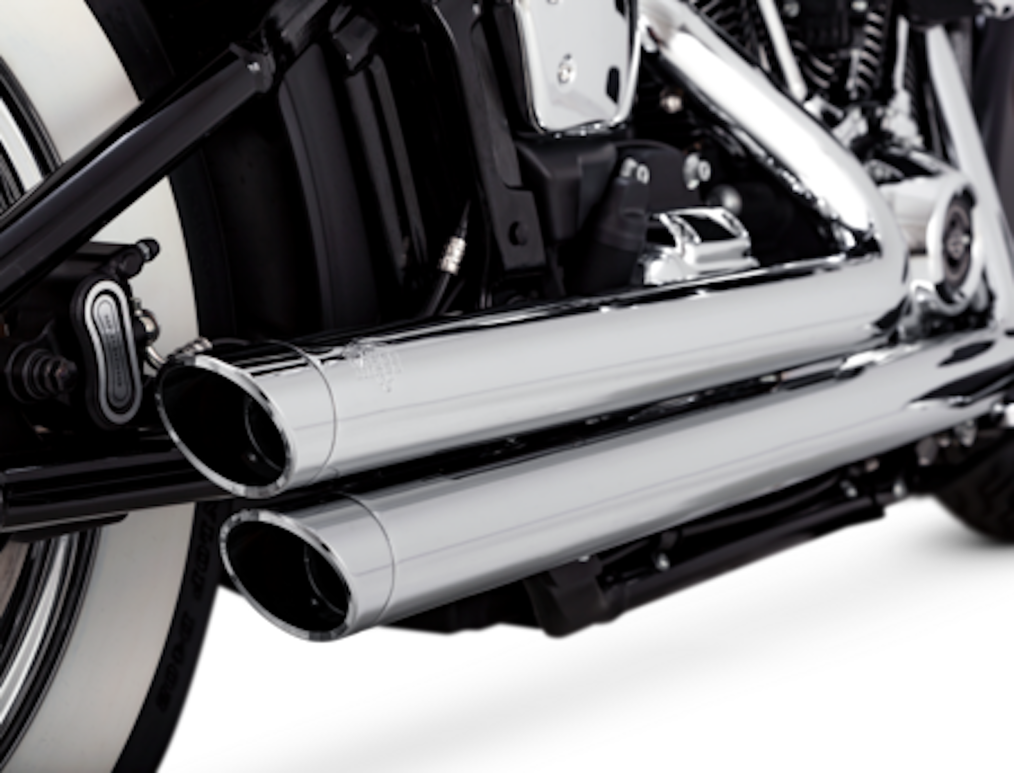 the Vance & Hines Big Shots Staggered pipe. Media sourced from the relevant press release.